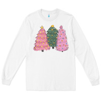 White christmas trees Long Sleeve Tee - CowGirlArtShop