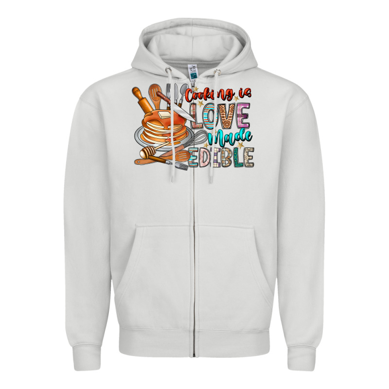 Cooking Is Love Made Edible Zipper Hoodie by CowhideDigitalArt | Teevron