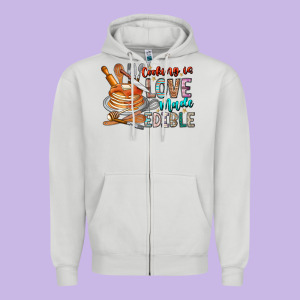Cooking Is Love Made Edible Zipper Hoodie Designed By Cowhidedigitalart