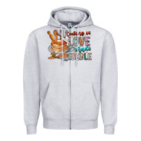 Heather Grey cooking is love made edible Zipper Hoodie - CowhideDigitalArt