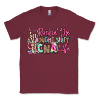 Burgundy rockin the night shift cna life Classic Tee - RanaPortraitStore