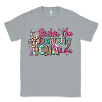 Heather Grey rockin the night shift cna life Classic Tee - RanaPortraitStore