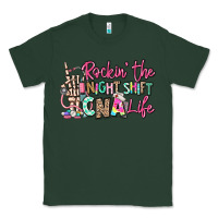 Sports Green rockin the night shift cna life Classic Tee - RanaPortraitStore