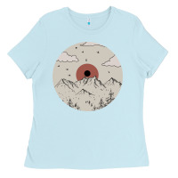 Baby Blue The Mountains Are Calling Ladies Tee - Bettercallsaul