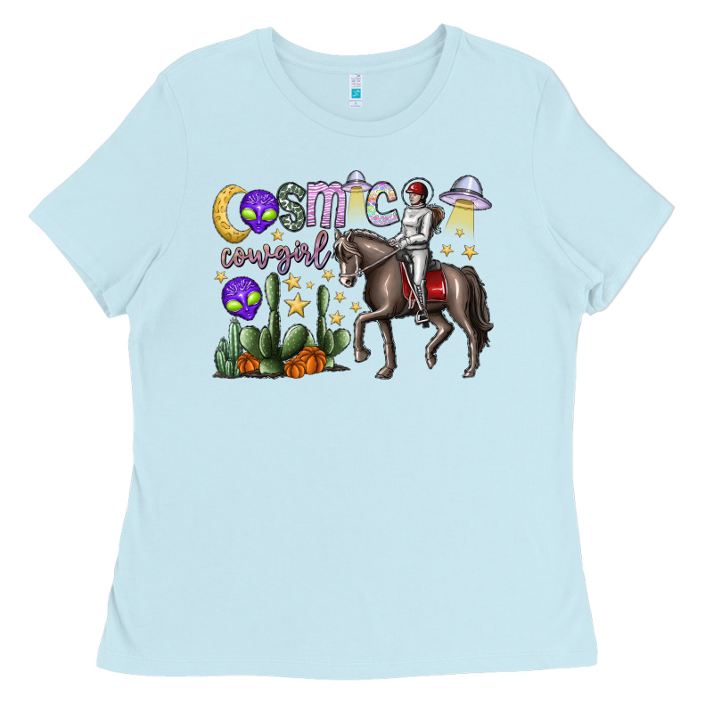 Cosmic Cowgirl Ladies Tee by SublimationCraftShop | Teevron