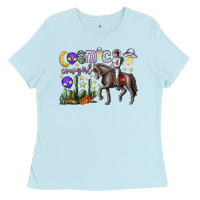 Baby Blue cosmic cowgirl Ladies Tee - SublimationCraftShop