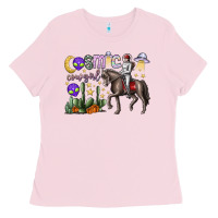 Bubblegum Pink cosmic cowgirl Ladies Tee - SublimationCraftShop