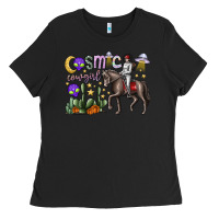 Black cosmic cowgirl Ladies Tee - SublimationCraftShop