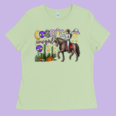 Cosmic Cowgirl Ladies Tee Designed By Sublimationcraftshop
