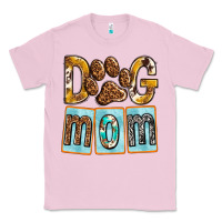 Bubblegum Pink Dog Mom with Paw Classic Tee - texasbilliewilder