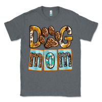 Charcoal Heather Dog Mom with Paw Classic Tee - texasbilliewilder