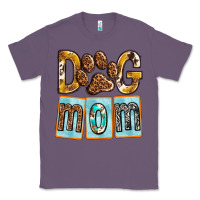 Lavender Dog Mom with Paw Classic Tee - texasbilliewilder