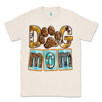 Natural Dog Mom with Paw Classic Tee - texasbilliewilder