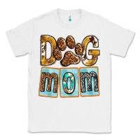 White Dog Mom with Paw Classic Tee - texasbilliewilder
