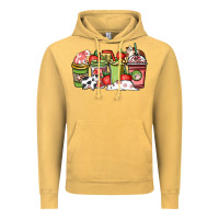 Vintage Mustard Cow and strawberry coffee cups Vintage Hoodie - HowdyJamesFarm