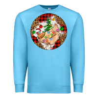 Ocean Blue Christmas chicken Premium Sweatshirt - Artiststas