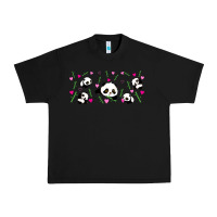 Black cute panda Urban Heavy Tee - TumblerDesignByShophia
