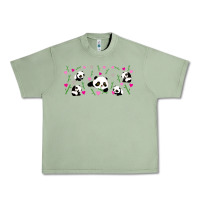 Oil Green cute panda Urban Heavy Tee - TumblerDesignByShophia