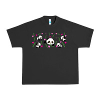 Pigment Black cute panda Urban Heavy Tee - TumblerDesignByShophia