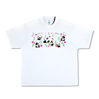 White cute panda Urban Heavy Tee - TumblerDesignByShophia