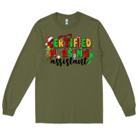 Army Green certified nursing assistant Long Sleeve Tee - CowGirlArtShop