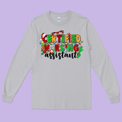 Certified Nursing Assistant Long Sleeve Tee Designed By Cowgirlartshop