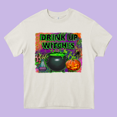Drink Up Witches Heavy Core Tee Designed By Bundleandbundleshop
