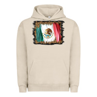Pigment French Oak distressed mexico flag Urban Hoodie - BarkalooDesign