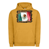 Pigment Peanut Butter distressed mexico flag Urban Hoodie - BarkalooDesign