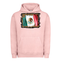 Pigment Salmon distressed mexico flag Urban Hoodie - BarkalooDesign
