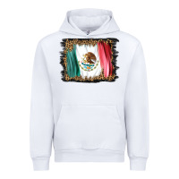White distressed mexico flag Urban Hoodie - BarkalooDesign