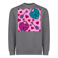Storm valentines day lock and key seamless pattern Heavyweight Sweatshirt - BundleAndBundleShop