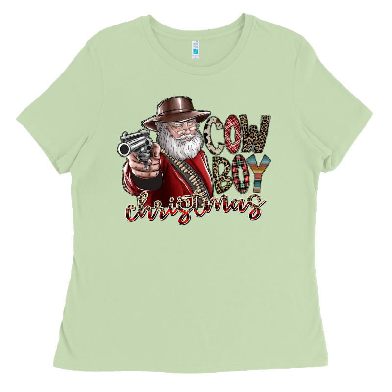Cowboy Christmas Ladies Tee by SublimationCraftShop | Teevron