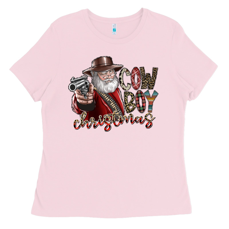 Cowboy Christmas Ladies Tee by SublimationCraftShop | Teevron