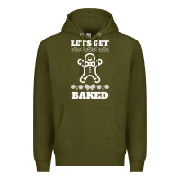 Army Green Let's Get Baked Smoking Weed Funny Christmas Gift 1 Premium Hoodie - lanVoArt