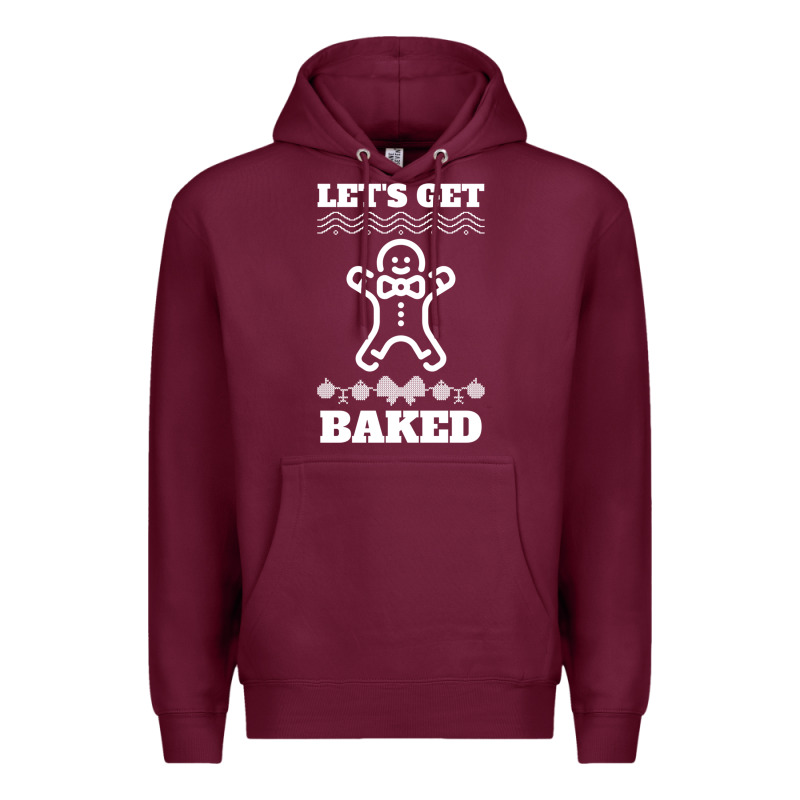 Let's Get Baked Smoking Weed Funny Christmas Gift 1 Premium Hoodie by lanVoArt | Teevron