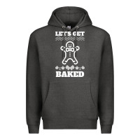 Charcoal Heather Let's Get Baked Smoking Weed Funny Christmas Gift 1 Premium Hoodie - lanVoArt