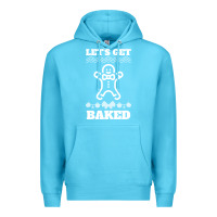 Ocean Blue Let's Get Baked Smoking Weed Funny Christmas Gift 1 Premium Hoodie - lanVoArt