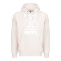 Pale Pink Let's Get Baked Smoking Weed Funny Christmas Gift 1 Premium Hoodie - lanVoArt