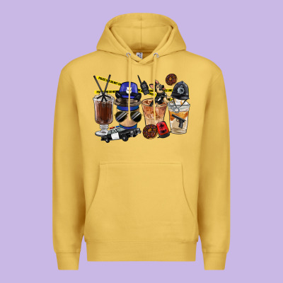 Police Coffee Cups Premium Hoodie Designed By Fadigitalartstudio