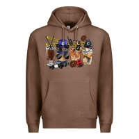 Chestnut Police Coffee Cups Premium Hoodie - FaDigitalArtStudio