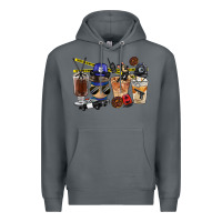 Rock Police Coffee Cups Premium Hoodie - FaDigitalArtStudio