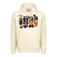 Sandshell Police Coffee Cups Premium Hoodie - FaDigitalArtStudio
