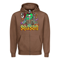 Chestnut Spooky Season Zipper Hoodie - CowhideDigitalArt