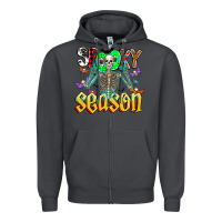 Smoke Spooky Season Zipper Hoodie - CowhideDigitalArt
