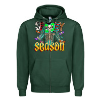 Sports Green Spooky Season Zipper Hoodie - CowhideDigitalArt