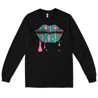 Black beach babe leopard lips Long Sleeve Tee - Jasminsmagicworld