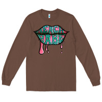 Chestnut beach babe leopard lips Long Sleeve Tee - Jasminsmagicworld