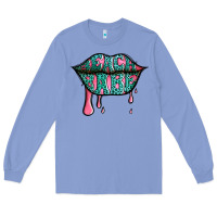 Colony Blue beach babe leopard lips Long Sleeve Tee - Jasminsmagicworld