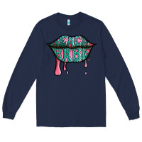 Navy beach babe leopard lips Long Sleeve Tee - Jasminsmagicworld